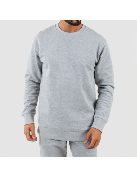 Set Sport algodão homem cinza misto ropa-deporte-hombre