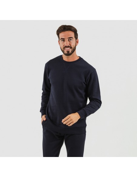 Set Sport algodão homem azul marinho ropa-deporte-hombre
