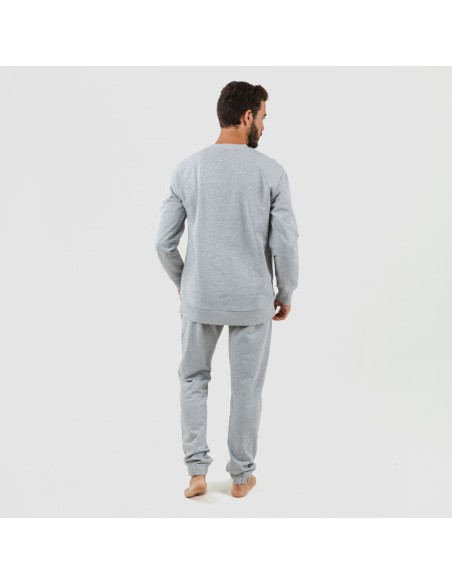 Set Sport algodão homem cinza misto ropa-deporte-hombre