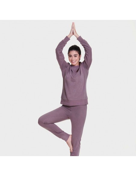 Conjunto desportivo new beringela roupa-de-desporto-mulher
