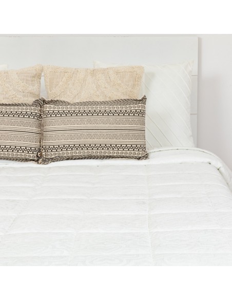 Colcha jacquard chenilla Capri branco - 120gr colchas-jacquard