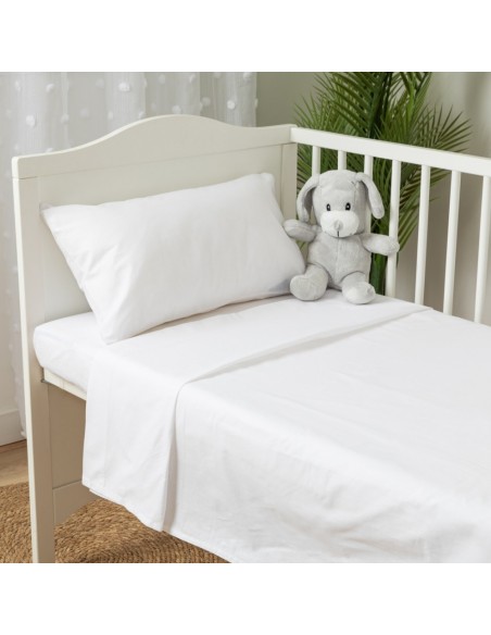 jogo de lençóis algodão lisos cama bebé bebe