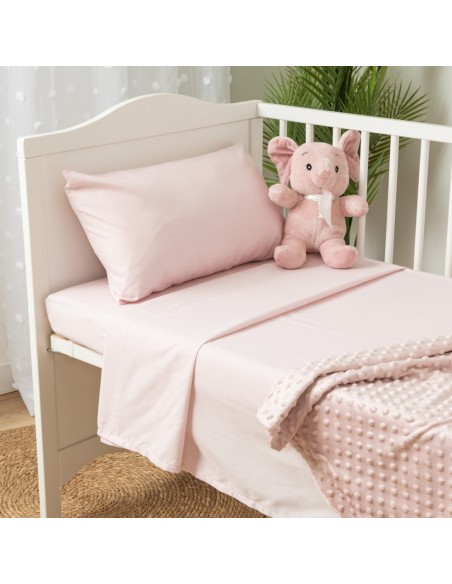 jogo de lençóis algodão lisos cama bebé bebe