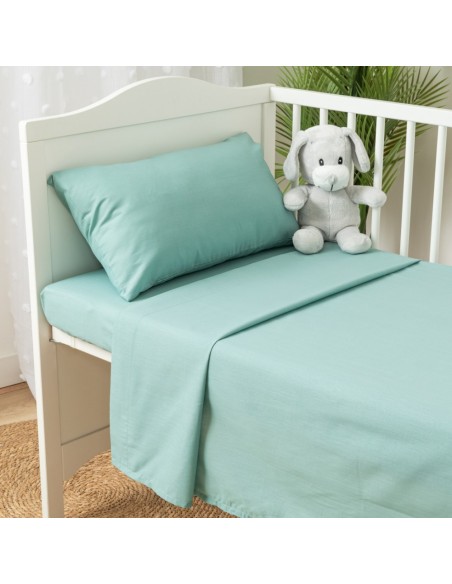 jogo de lençóis algodão lisos cama bebé bebe