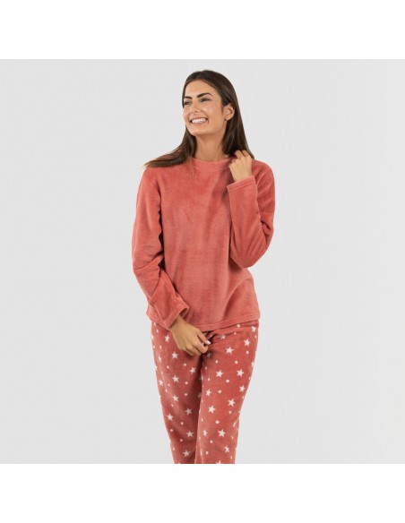 Pijama coral Cosmo marsala pijama-coralina
