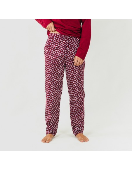 Pijama homem flanela Jaume bordeaux pijama-franela