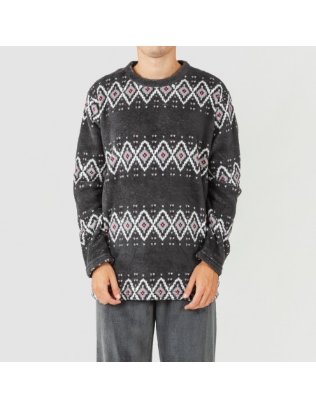 Pijama coral homem Andros cinza pijama-coralina