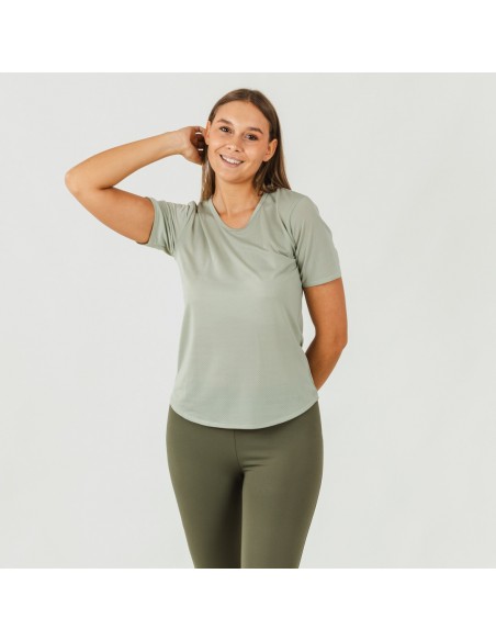 Conjunto desportivo de legging mulher verde folha/caça roupa-para-estar-por-casa