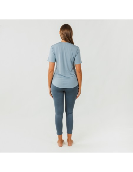 Conjunto desportivo de legging mulher azul claro/escuro roupa-para-estar-por-casa