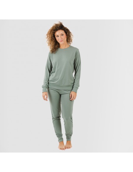 Set Sport mulher verde caça new set-sport-largo-mujer