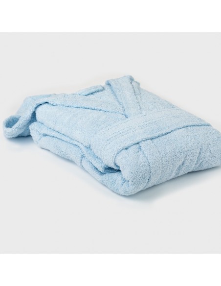 Roupão de banho com capuz azul celeste 450gr Unisex roupoes-de-banho