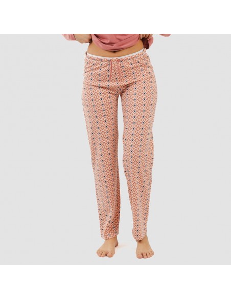 Pijama algodão Bianca malva rosa pijamas-compridos-de-mulher