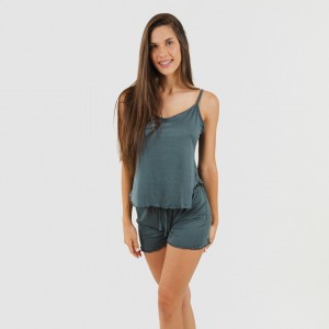Pijama alças mulher soft liso 2