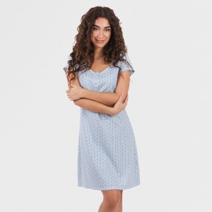 Vestido algodão Timon azul...