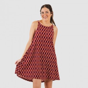 Vestido curto de alças em...