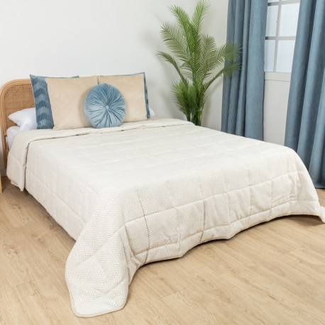 Colcha jacquard chenilla Andres natural - 120gr colchas-jacquard