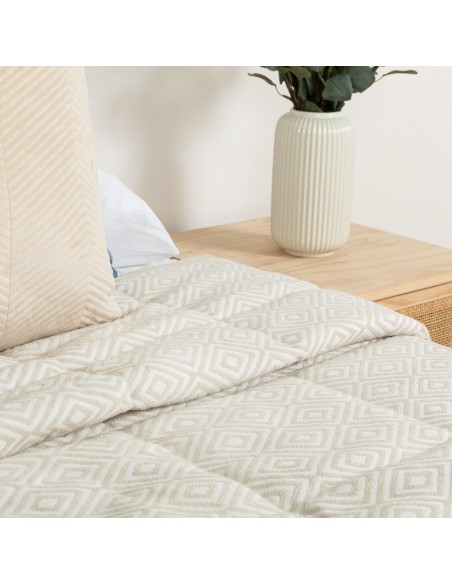 Colcha jacquard chenilla Andres natural - 120gr colchas-jacquard