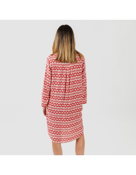 Túnica viscosa Pastela fresa vestidos-mulher