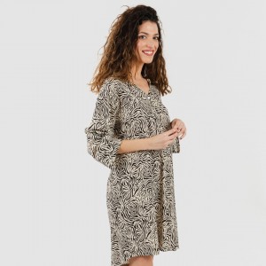 Túnica viscosa Sole bege -... 2