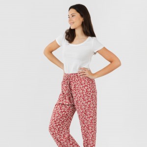 Calças viscosa Reina marsala 2