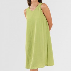 Vestido curto alças bambula... 2