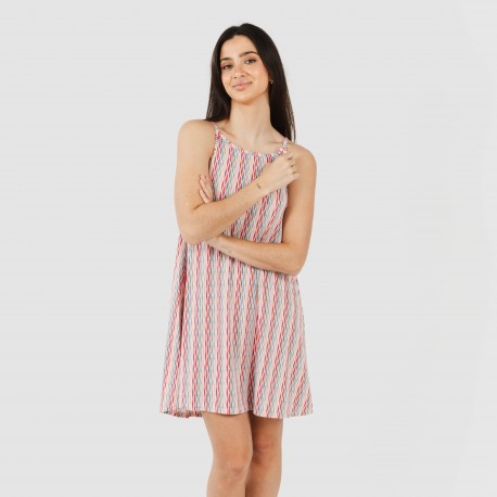 Vestido curto alças crepe Villa rosa vestidos-mulher