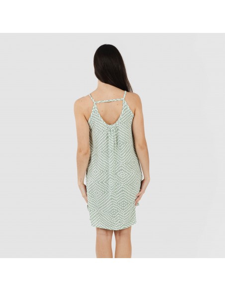 Vestido curto alças crepe Columbus verde tiffany vestidos-mulher