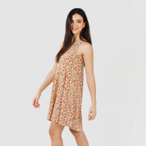 Vestido curto alças crepe... 2