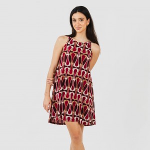 Vestido curto alças crepe... 2