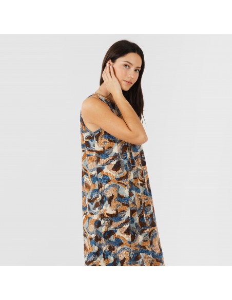 Vestido comprido alças crepe Uliena vestidos-mulher