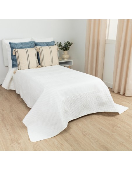 Colcha duplo tecido jacquard Paula branco colchas-jacquard