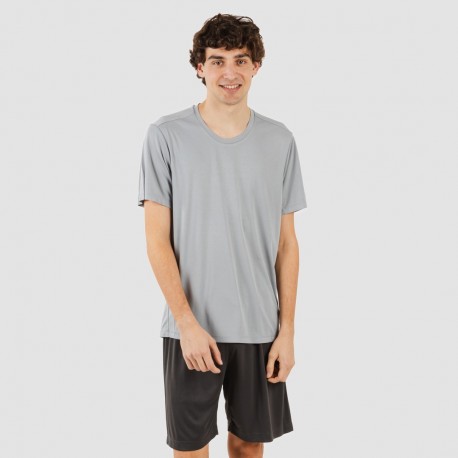 Conjunto desportivo curto técnico homem cinza perla - cinza marengo ropa-deporte-hombre