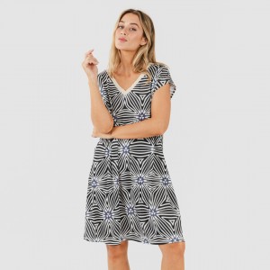 Vestido curto manga fluída... 2