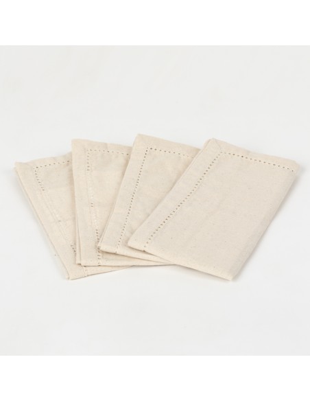 Conjunto 4 guardanapos algodão lisos toalhas-de-mesa