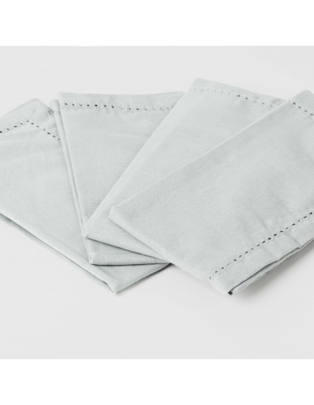 Conjunto 4 guardanapos algodão lisos toalhas-de-mesa