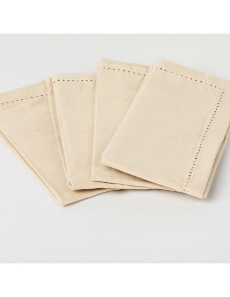 Conjunto 4 guardanapos algodão lisos toalhas-de-mesa