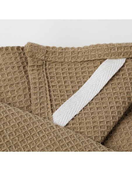 Conjunto 3 panos de cozinha algodão liso topo, natural e branco conjunto-de-panos