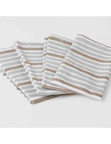 Conjunto 4 guardanapos Raya Guti cinza servilletas