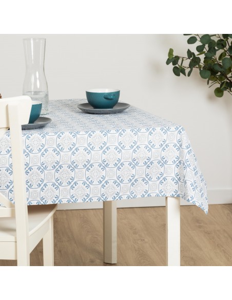 Toalha de mesa anti manchas Valme azul indigo toalhas-de-mesa