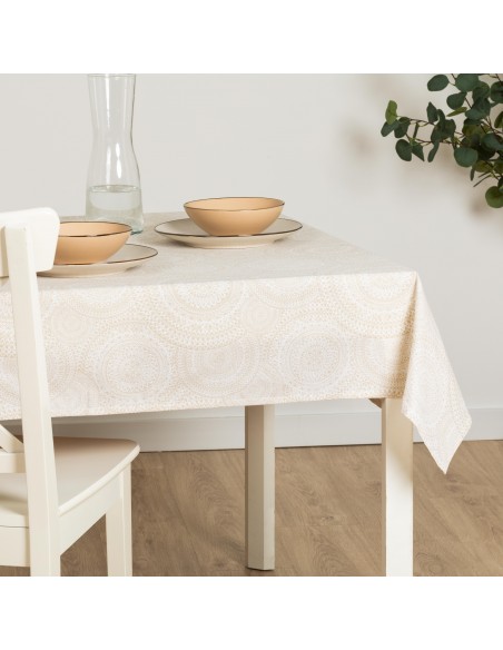 Toalha de mesa anti manchas Kabilas bege toalhas-de-mesa