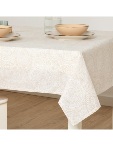 Toalha de mesa anti manchas Kabilas bege toalhas-de-mesa