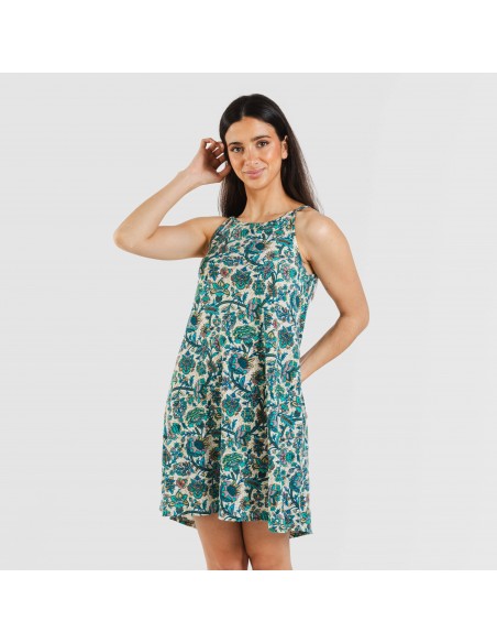 Vestido curto alças crepe Tala vestidos-mulher