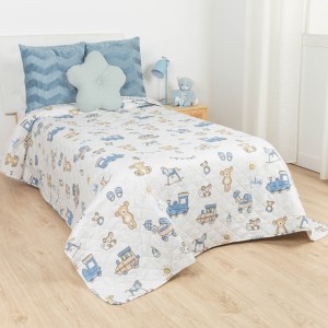 Colcha bouti Nico azul celeste