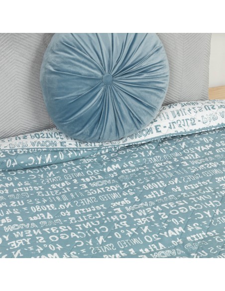 Colcha bouti Secret azul indigo colchas-bouti