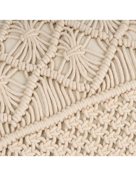 Almofada algodão macramé Valiartis natural 45x45 almofadas-decorativas-estampados