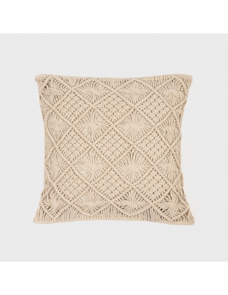 Almofada algodão macramé Nador natural 45x45 almofadas-decorativas-estampados
