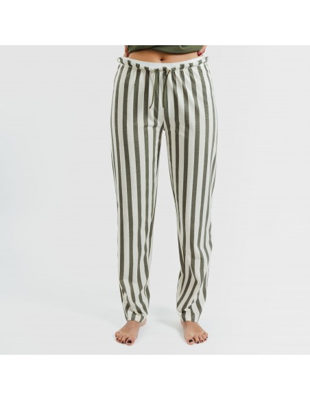 Pijama algodão Raya Avilés verde caça pijamas-compridos-de-mulher