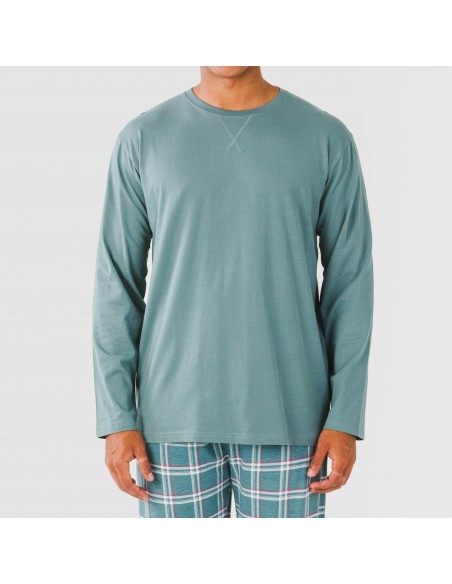 Pijama algodão homem Jamis verde blue pijamas-compridos-homem
