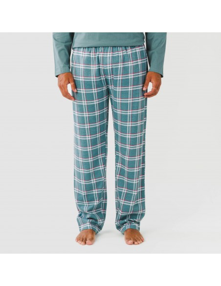 Pijama algodão homem Jamis verde blue pijamas-compridos-homem