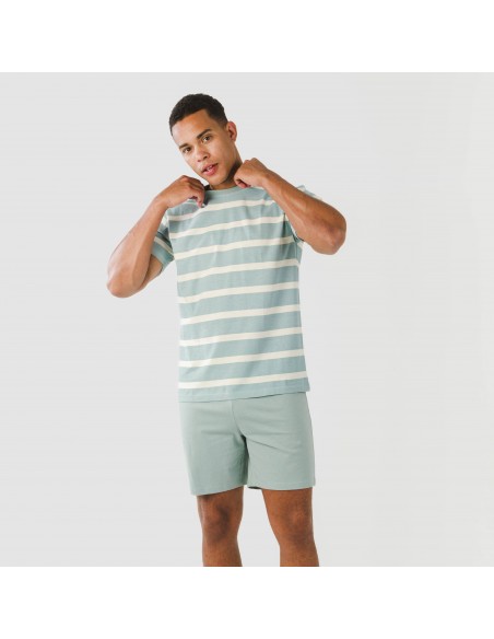 Pijama curto algodão homem Raya Arellano verde água pijamas-curtos-homem